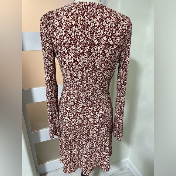 💎 MNG Short printed dress with knot detail SZ 8 EUC - Picture 3 of 6